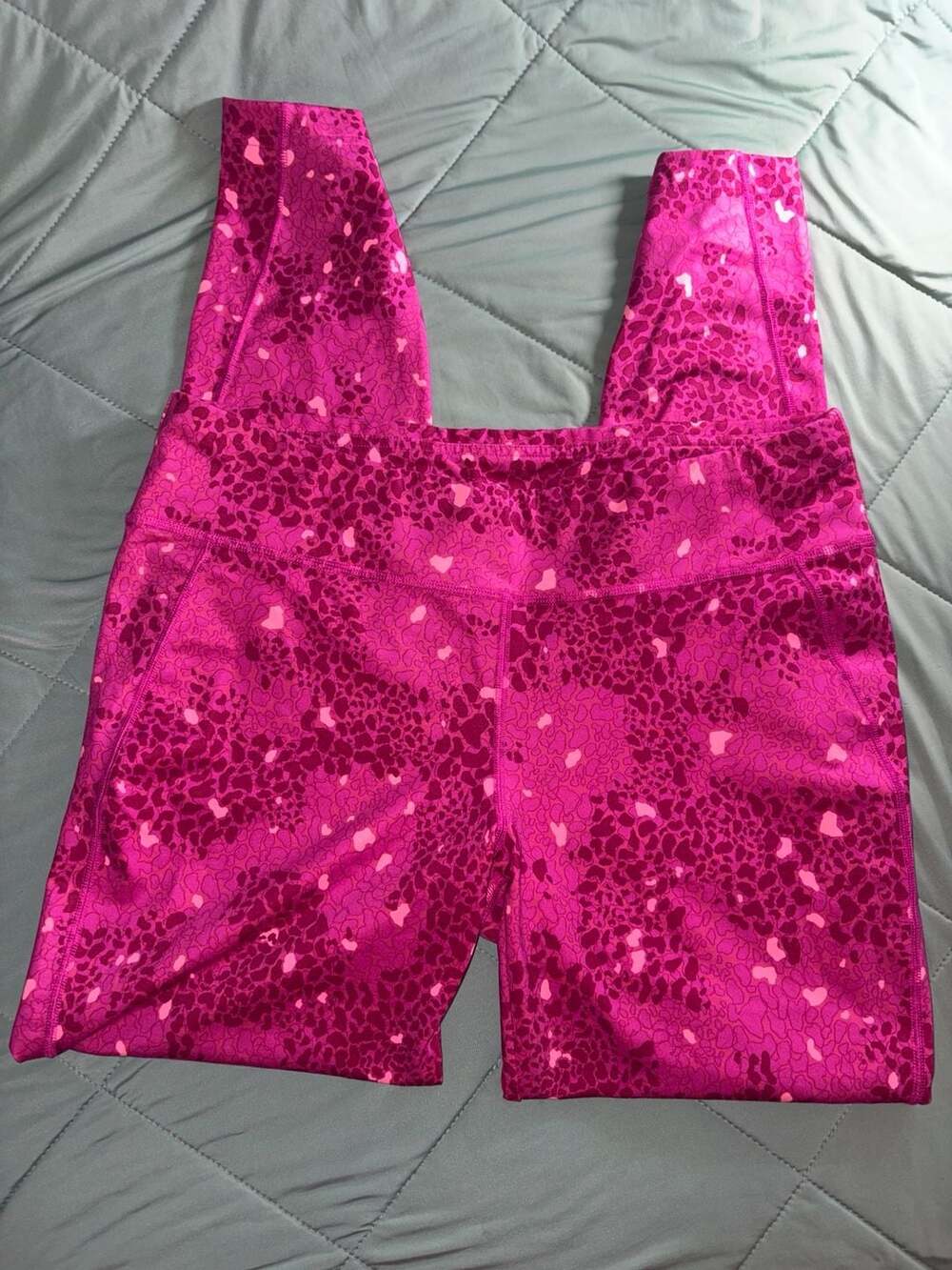 The North Face Leggings Size L/G Pink Animal Print Workout Pants
